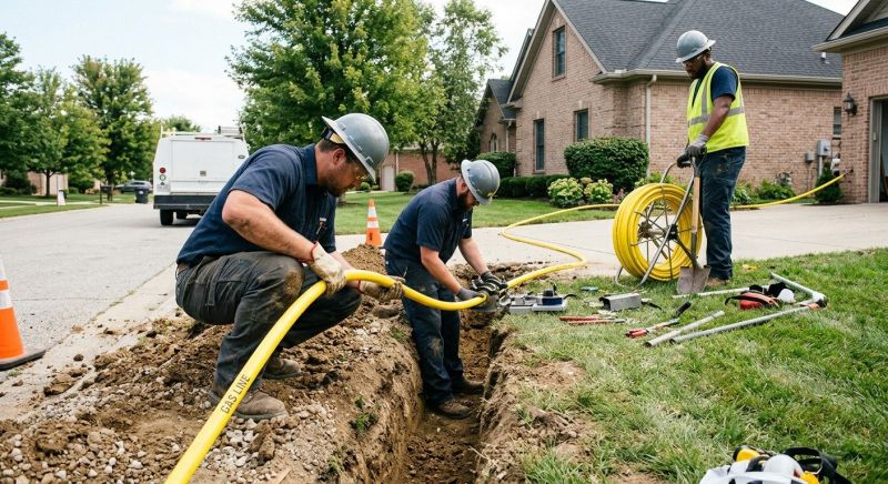 Natural Gas Line Installation in Fredericksburg, VA